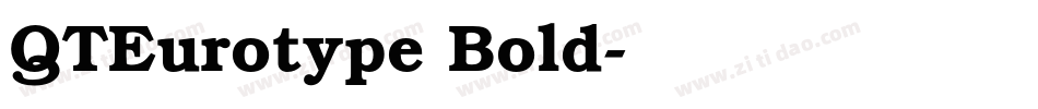 QTEurotype Bold字体转换
